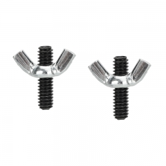 CAMVATE 1/4"-20 Hand-tight Fastener Wing Butterfly Screw Bolt Carbon Steel Zinc Plated (A Packet Of 2)