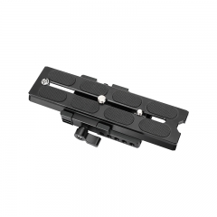 CAMVATE Manfrotto-Type Slide-in Quick Release Plate with Clamp Base (7")