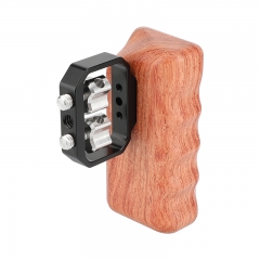 CAMVATE Wooden Handgrip with 1/4"-20 Thumbscrew (Left Hand)