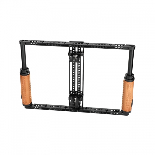 CAMVATE Height-Adjustable Monitor Cage with Handgrips for 7-12.5" Video Monitor
