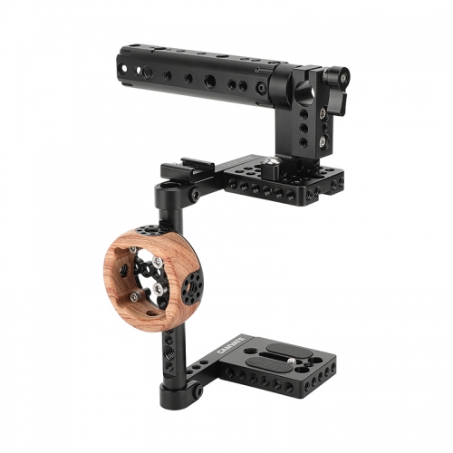 CAMVATE Camera Cage With Top and Side Handle (Left-Hand Use)