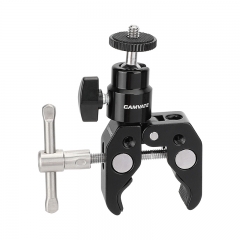 CAMVATE Crab Clamp with 360° Mini Ball Head (Black)