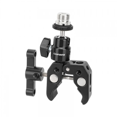 CAMVATE Super Clamp with 5/8"-27 Screw Ball Head Mount (Black T-handle)