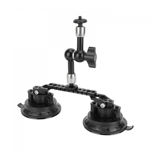 CAMVATE Dual Suction Cup Camera Mount with Articulating Arm