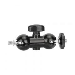 CAMVATE Mini Ball Head Extension Arm with 1/4"-20 Mounting Stud (Black Lever)