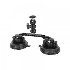 CAMVATE Dual Suction Cup Camera Mount with Swivel Ball Heads