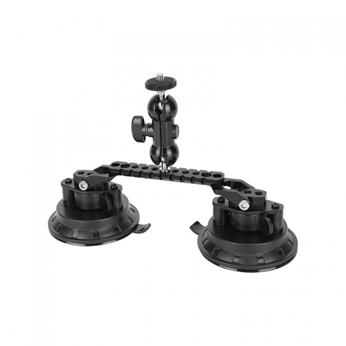 CAMVATE Dual Suction Cup Camera Mount with Swivel Ball Heads