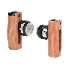 CAMVATE Wooden Handgrip with ARRI-Style Rosette M6 Male Mount (A Pair)