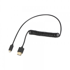 CAMVATE 4K High-Speed Micro-HDMI to HDMI Coiled Cable