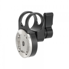 CAMVATE 19mm Rod Clamp with ARRI-Style Rosette (Black Locking Knob)