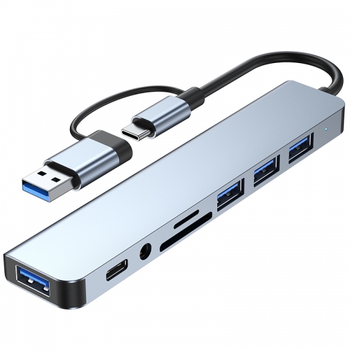 CAMVATE USB Type-C Type-A 8-in-1 Docking Station Multiport Adapter