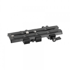 CAMVATE Manfrotto-Type Sliding QR Camera Plate with Clamp Base & 15mm Rod Mount