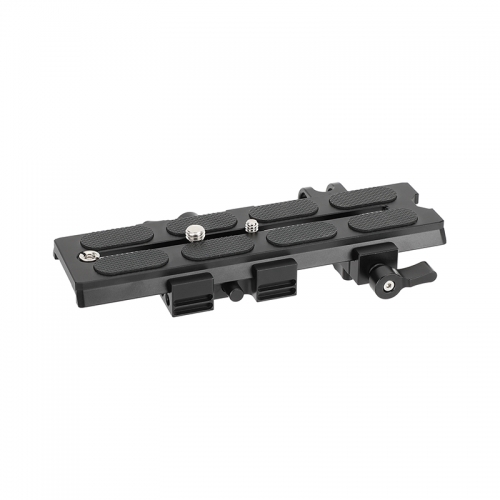 CAMVATE Manfrotto-Type Sliding QR Camera Plate with Clamp Base & 15mm Rod Mount