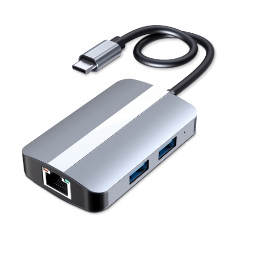CAMVATE USB Type-C 5-in-1 Multiport Adapter with RJ45 Fast Ethernet