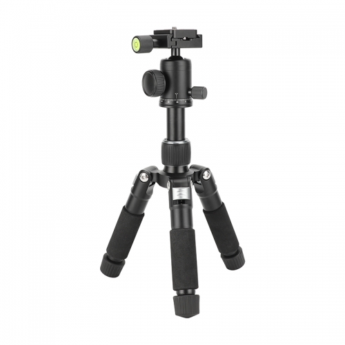 CAMVATE Mini Tabletop Tripod with Ball Head and ARCA-Type Quick Release (Silver Leg Angle Lock)