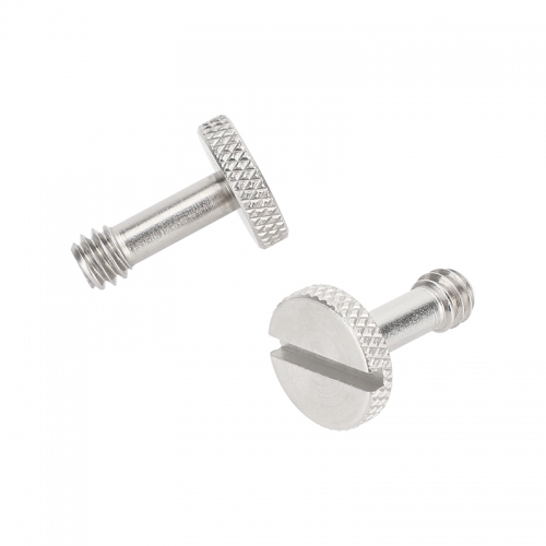 CAMVATE 1/4"-20 Long Slotted Knurled Captive Mounting Screw (2-Pack)