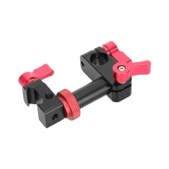 CAMVATE Rotating 15mm Rod Holder to NATO Rail Clamp (Red Thumb-Knob)