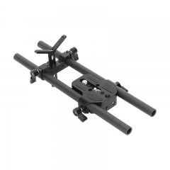 CAMVATE 15mm LWS Baseplate with Rods for Select Canon/Sony Cameras