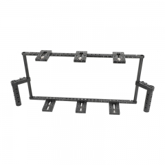 CAMVATE Director's Monitor Cage with Triple Monitor Mount&Dual Handgrips