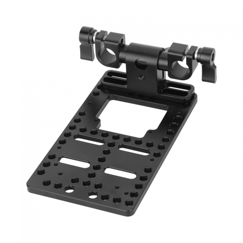 CAMVATE Battery Backboard Cheese Plate with 15mm Rod Clamp for IDX P-V2 Quick Release V-Mount Plate