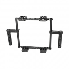 CAMVATE Dual Director's Monitor Cage with Cheese Plate-Style Handgrips