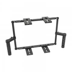 CAMVATE Director's Monitor Cage with Dual Monitor Mount & Cheese Plate-Style Handgrips