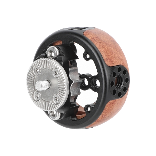 CAMVATE Wooden Handgrip with ARRI-Style Rosette Mount (Round)