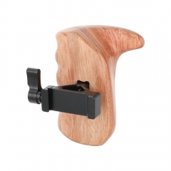 CAMVATE Large Wooden Handgrip with Arca-Type Clamp (Right Side)