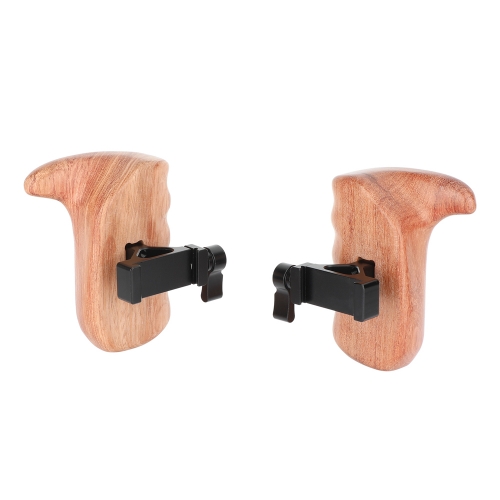 CAMVATE Large Wooden Handgrip with Arca-Type Clamp (Pair)