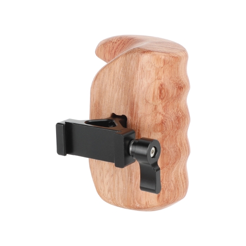 CAMVATE Large Wooden Handgrip with Arca-Type Clamp (Left Side)