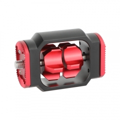 CAMVATE ARRI-Style Rosette Mount Extension Spacer (Dual M6 Male Screw, Red/Black)