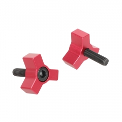 CAMVATE Tiny M5 Thumbscrew Knob (15mm, Red, 2-Pack)