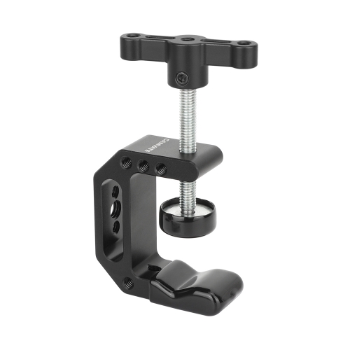 CAMVATE C-clamp with 1/4"&3/8" Thread (Black T-handle)