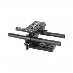 CAMVATE Quick Release Manfrotto Baseplate (Horizontally Mounted) & 15mm LWS Dual Rod Supporting System