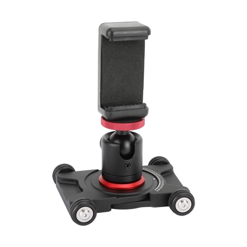 CAMVATE Tabletop Camera Dolly with Mini Ball Head and Phone Clamp