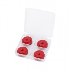 CAMVATE 1/4"-20 Female Thumbwheel Lock Nut Adapter (Red, 4-Pack)