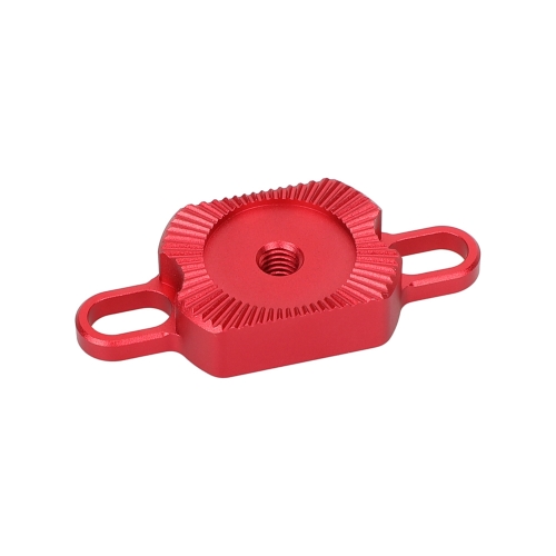 CAMVATEARRI-Style M6 Rosette Adapter with 1/4"-20 Screw Mounting Slot (Red)