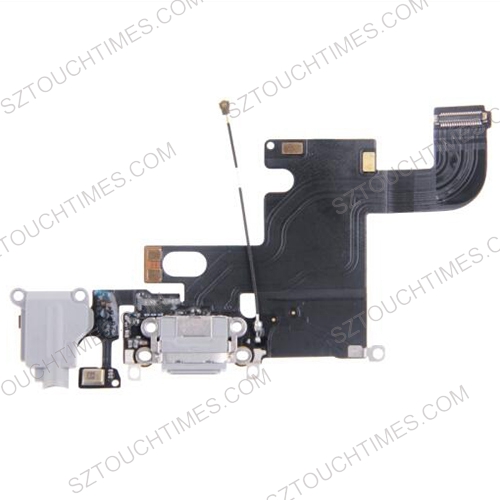 Charging Port Dock Connector Flex Cable for iPhone 6 (White/Grey)