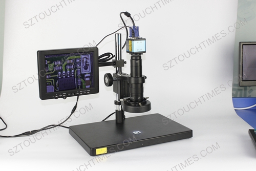 10X-180X 1600 * 1200 resolution VGA microscope with 8inch display