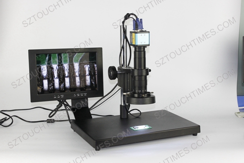 0.7X-4.5X Digital Zoom Optical Lens VGA Microscope with 10inch display 