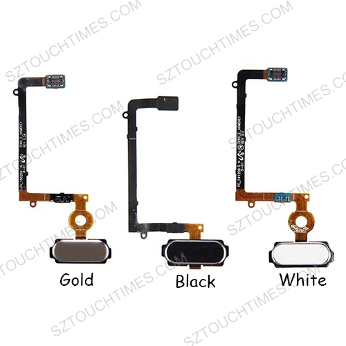 OEM Main Keypad Home Button with Flex Cable for Galaxy S6 Edge SM-G925 (Black/Gold/White)