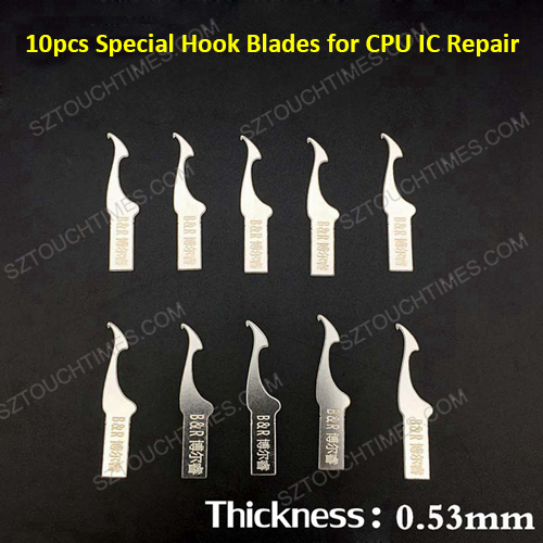 Special Hook Blade CPU IC Repair Shovel Rubber knife Scavenging Border removal rubber blade dismantle tool CPU blade for A8 A9 A10