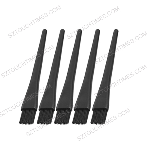 High Quality 5 Pcs 1.5 x 0.5cm Black Plastic Round Handle Anti Static ESD Brush