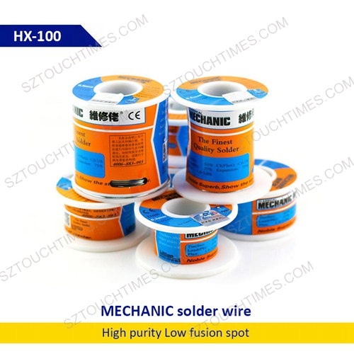 MECHANIC 55g/100g/200g sn63% pb37% 0.3/0.4/0.5/0.6/0.8/1.0/1.2mm HX-T100 high purity low melting point solder wire