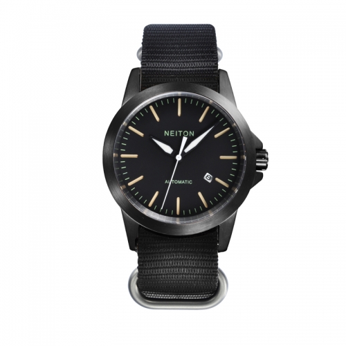 NEITON 42mm PVD Case Black Dial Luminous Automatic Watch