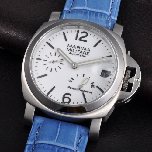 40mm Marina Militare Power Reserve White Dial Automatic Watch