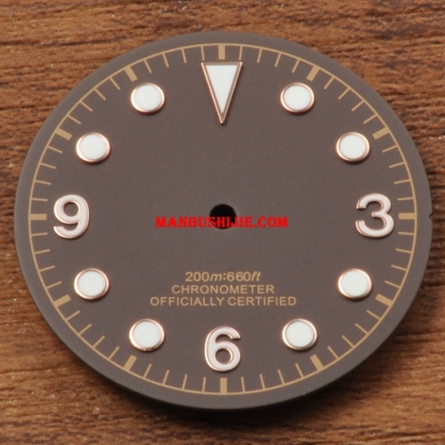 Corgeut 30.5mm Coffee watch Dial fit Miyota 8205/8215,Mingzhu DG2813/3804 movement men watch