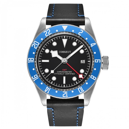 GMT watch 41mm corgeut sapphire glass date window automatic mens wrist watches