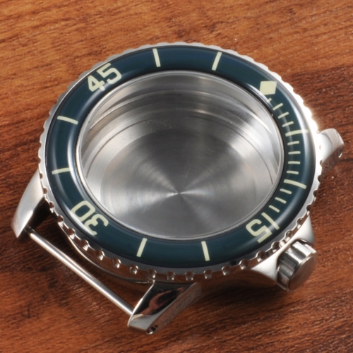 45mm SS Watch Case green bezel Fit ETA2836 Miyota 821A/8215 NH35 Watches Movement