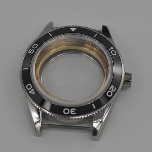 41mm Black Ceramic Bezel Sapphire Cystal Watch Case Fit ETA 2836 miyota 82 series Movement